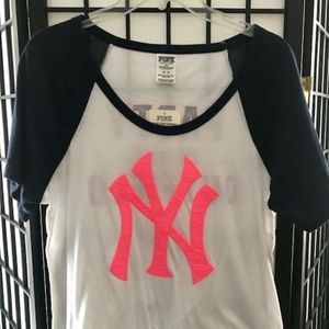 NWT Victoria's Secret PINK New York Yankee Top